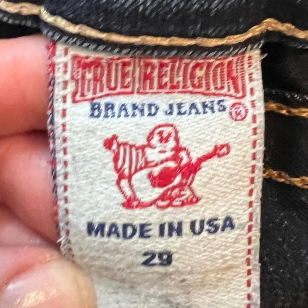 True Religion Women’s Blue Skinny Jeans Distressed Style Size 29 - Picture 6 of 8